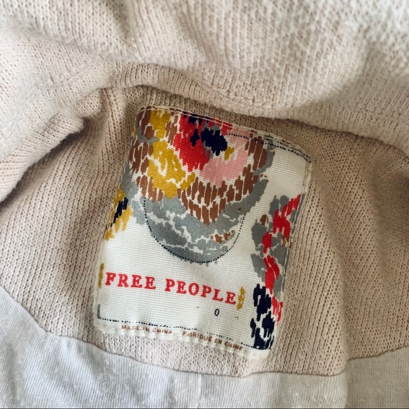 SOLD 💔 Free People Cream Ruffled Peplum Military Jacket - Picture 5 of 11